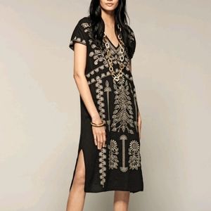 Johnny Was Linen Jolita Embroidered Dress